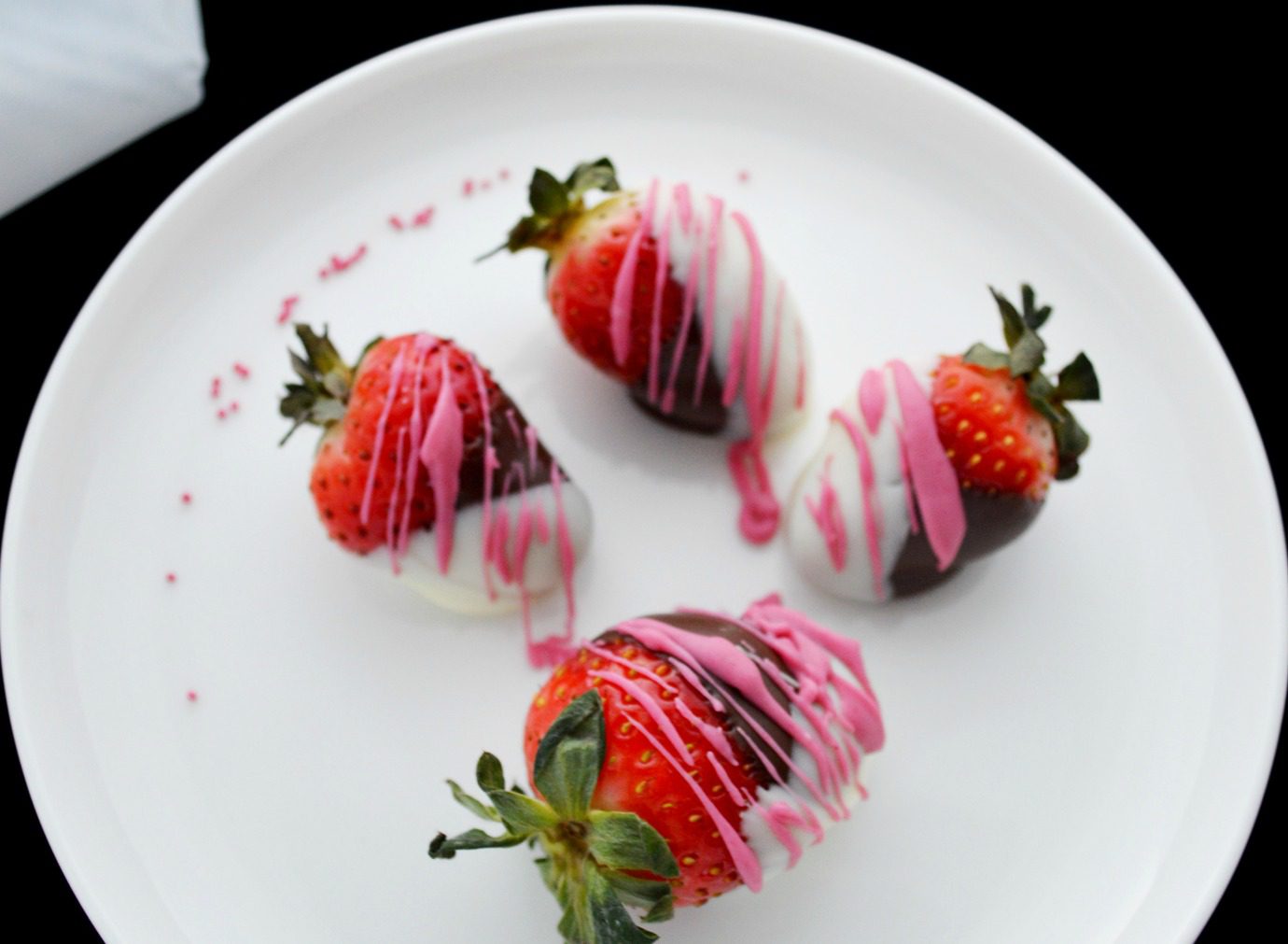 Pink and White Chocolate Covered Strawberries