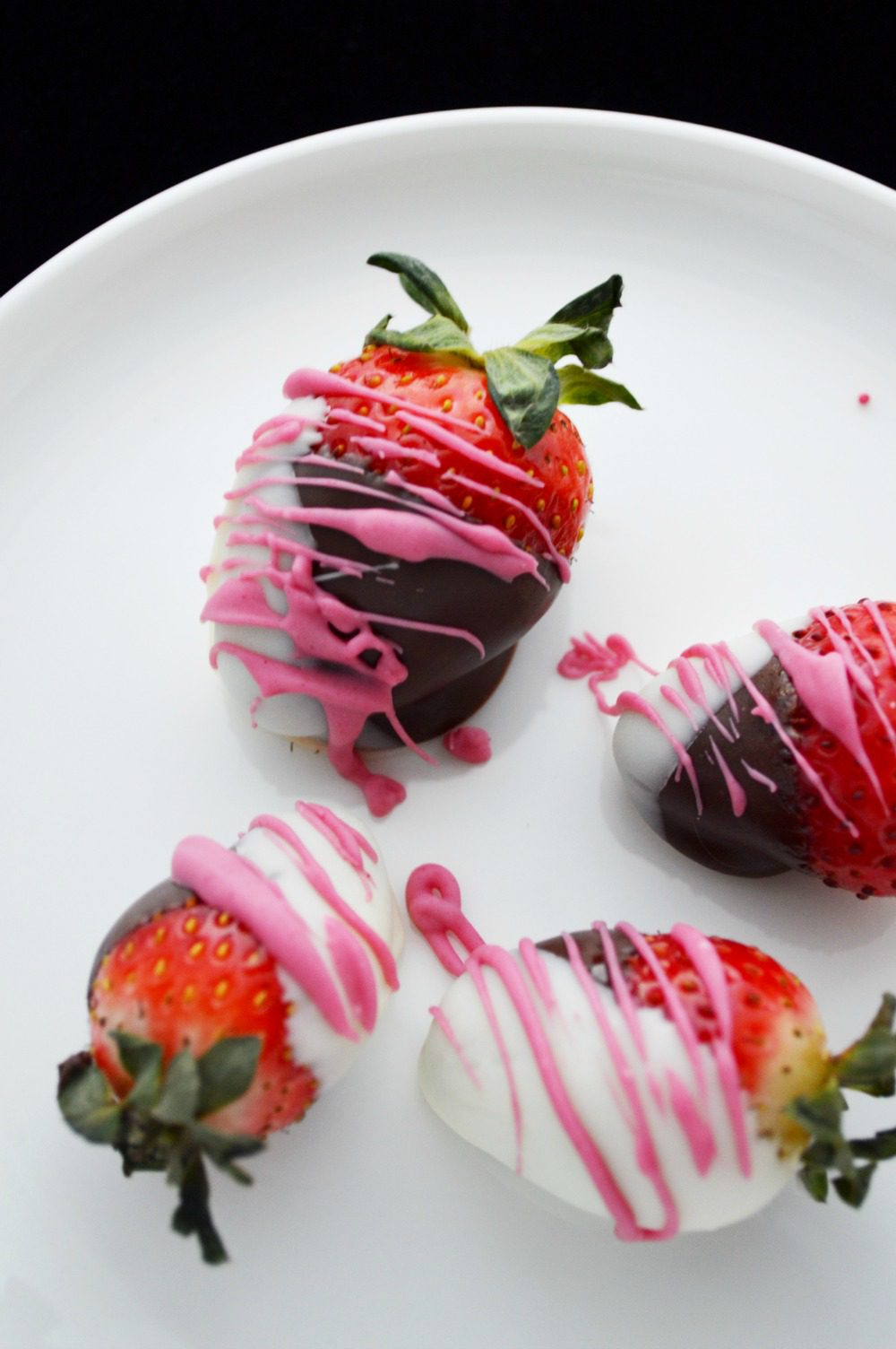 Pink and White Chocolate Covered Strawberries