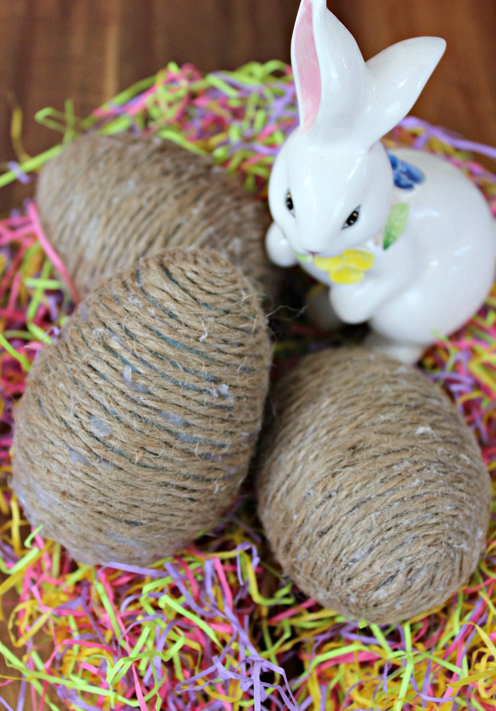 Easy DIY Twine Wrapped Easter Eggs Craft Rope Egg
