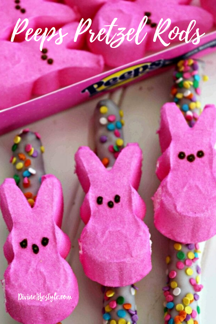 Peeps Pretzel Rods Easter Bunnies Recipe Divine Lifestyle