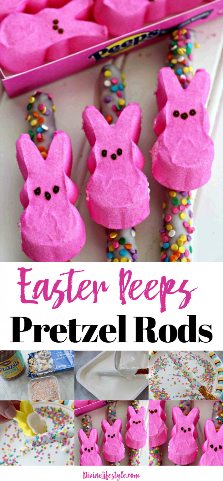 Peeps Pretzel Rods Easter Bunnies Recipe Divine Lifestyle