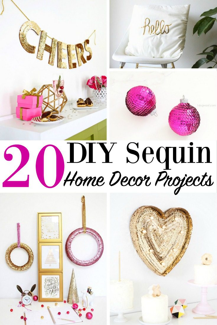 20 DIY Sequin Home Decor Projects