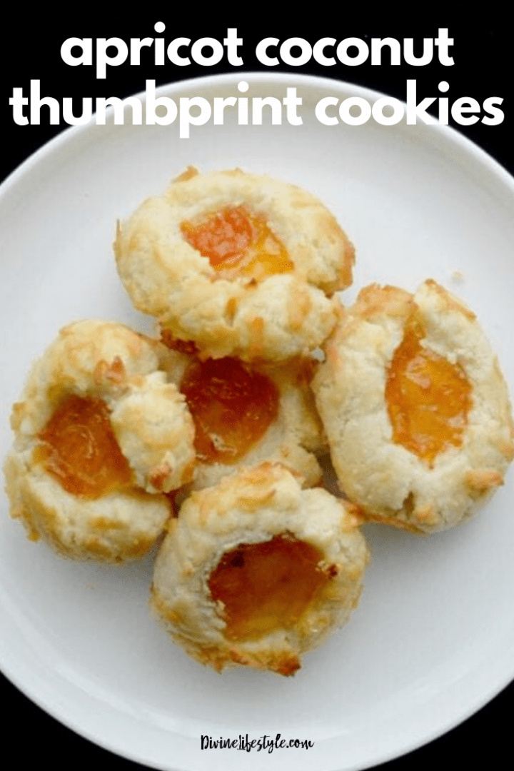 Apricot Coconut Thumbprint Cookies