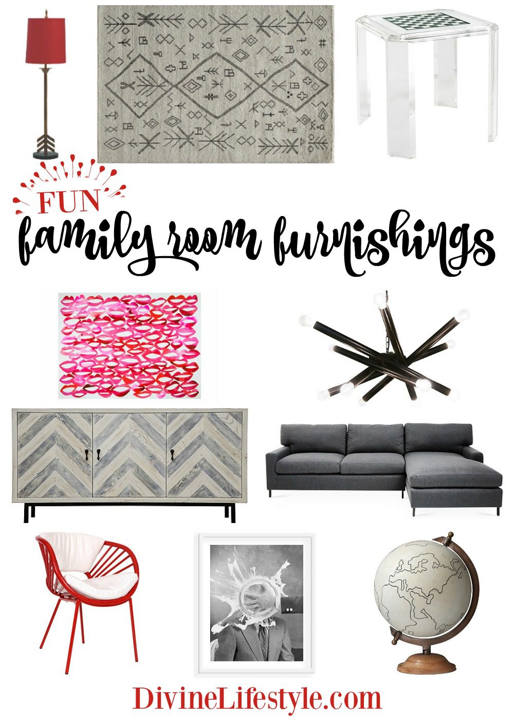  Family Room Furnishings  from One Kings Lane Decor Design