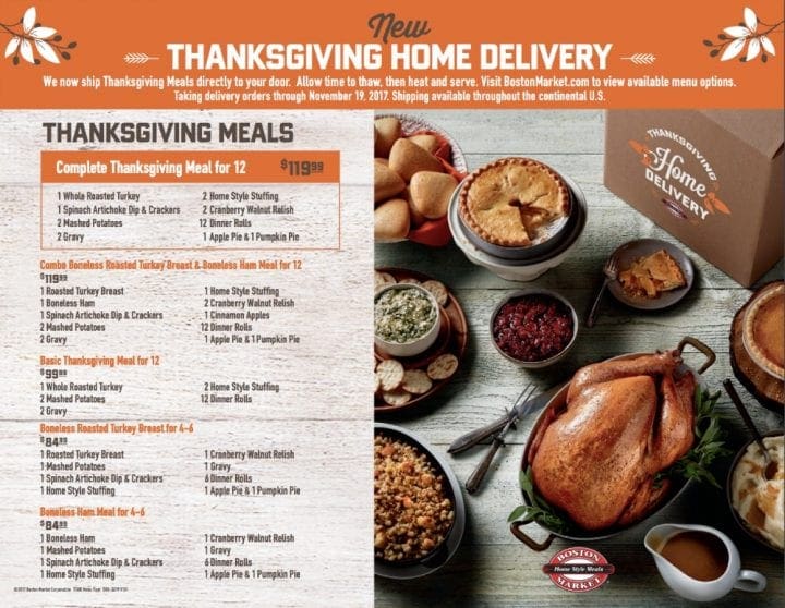 Get Thanksgiving Delivered from Boston Market