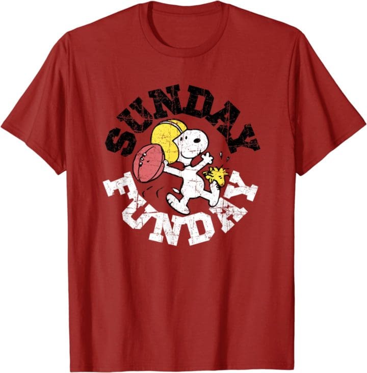 Peanuts Sunday Football Snoopy T Shirt