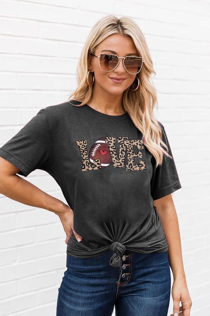Football Graphic Tees for Women