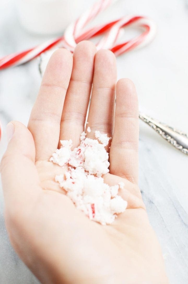 Candy cane sugar scrub