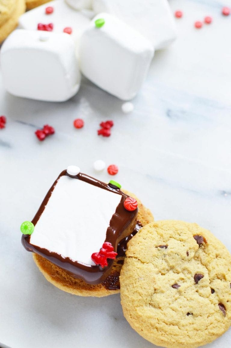 Chocolate dipped marshmallow sandwich cookies Holiday recipe