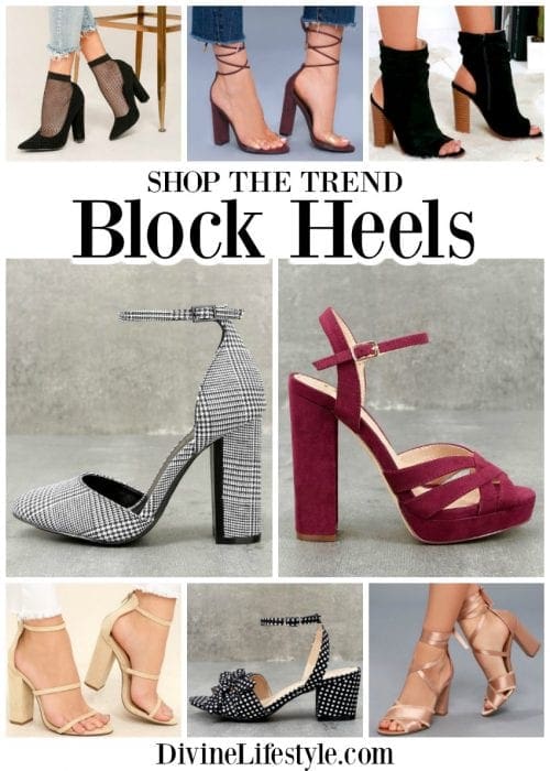 trendy block heels