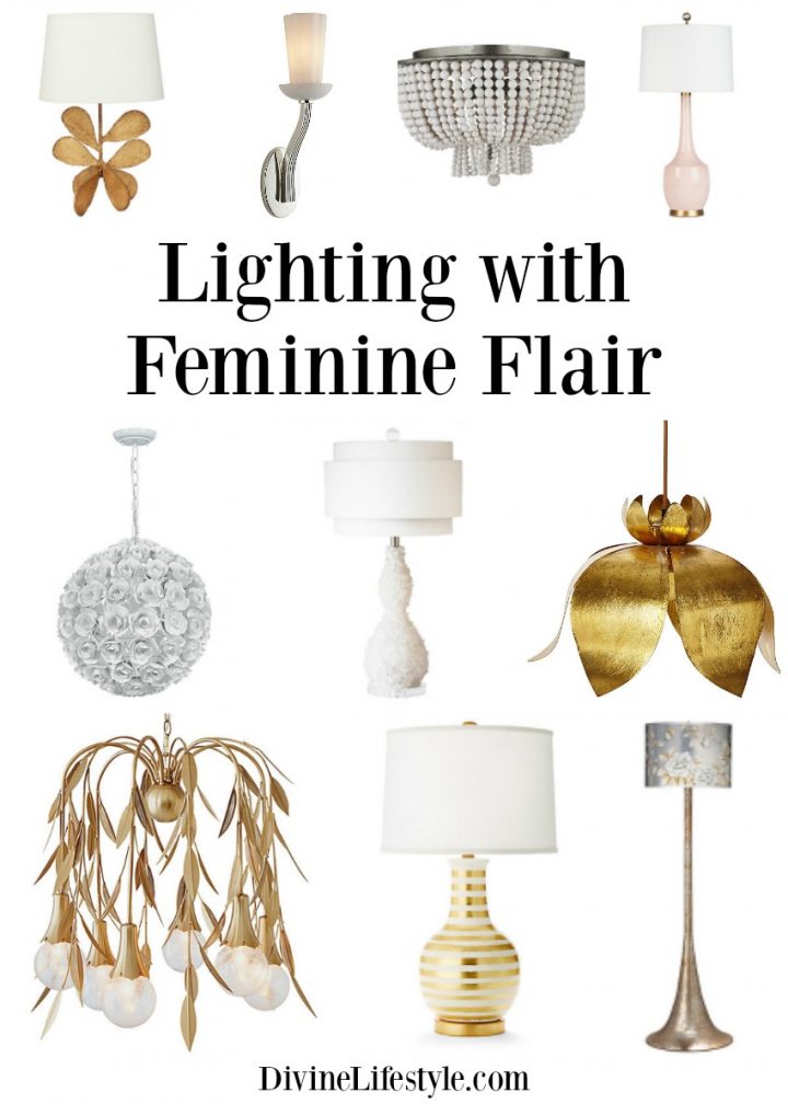 Chandeliers Sconces Lamps Lights, Feminine Lamp Shades