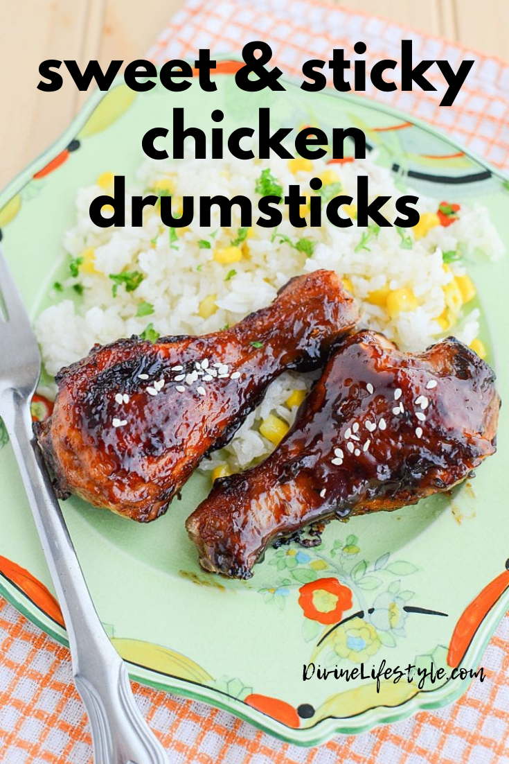 Sweet and Sticky Chicken Drumsticks Recipe Baked