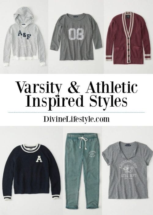 Women's Varsity Athletic Inspired Styles Abercrombie Fitch