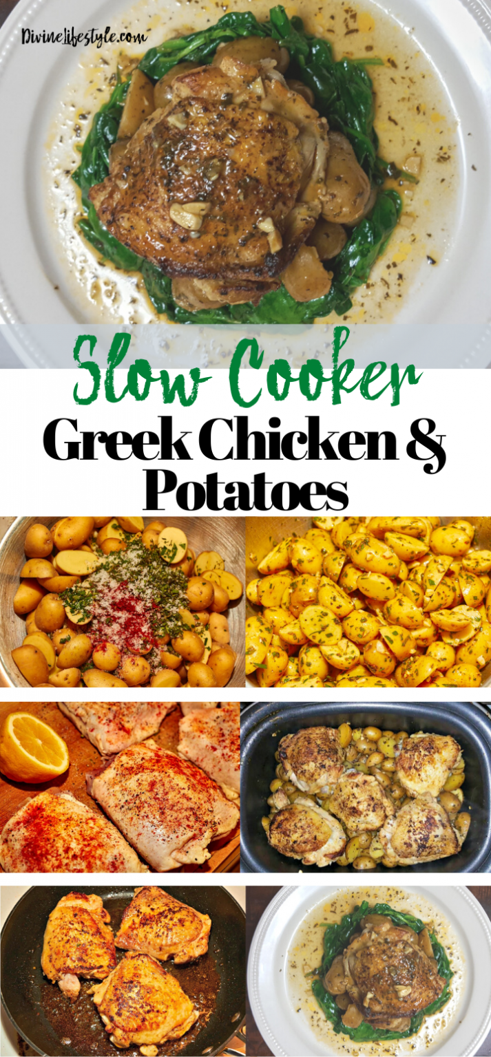 Slow Cooker Greek Chicken and Potatoes Recipe Crockpot Dinner