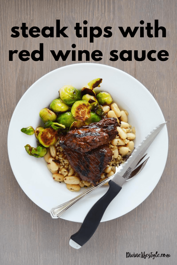 Steak Tips with Red Wine Sauce