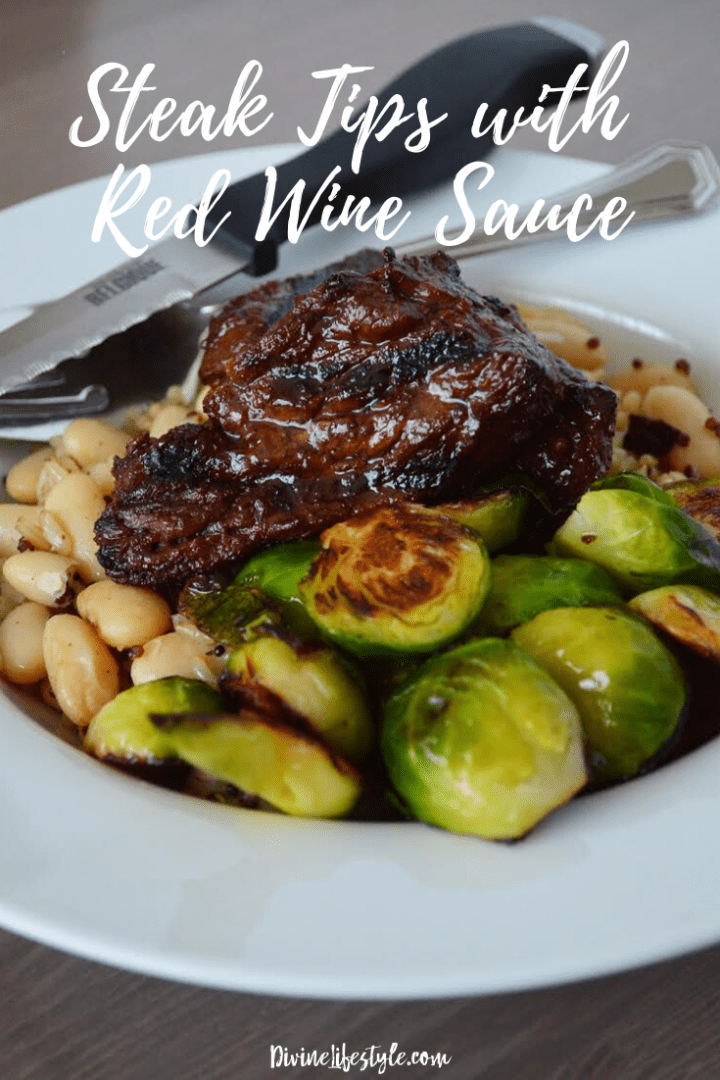 Steak Tips with Red Wine Sauce