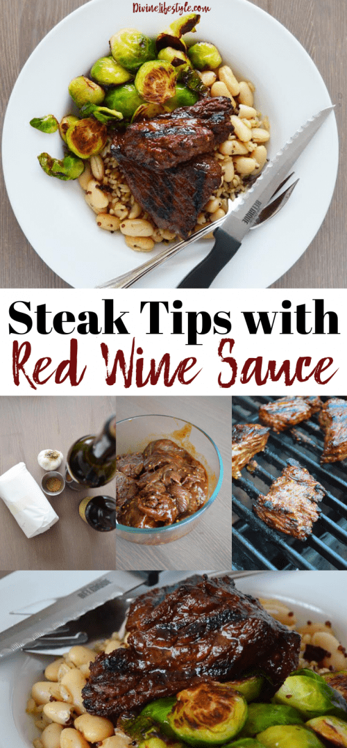 Steak Tips with Red Wine Sauce Red Meat Beef Dinner