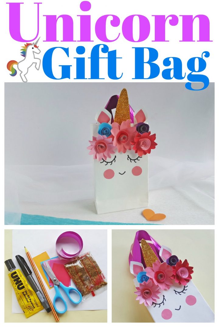 DIY Unicorn Gift Bag Kids Birthday Party Goodie Bag