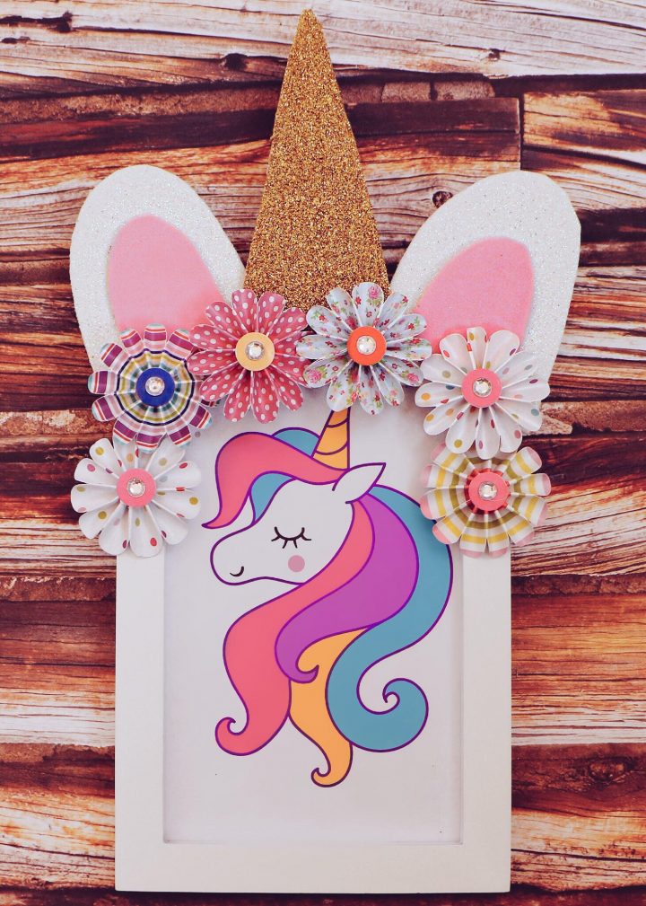 DIY Unicorn Picture Frame Teacher Appreciation Kids Party Craft