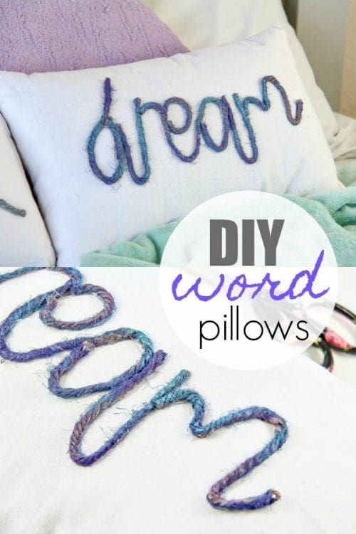 DIY Decorative Word Pillows Easy Craft Home Decor Tutorial