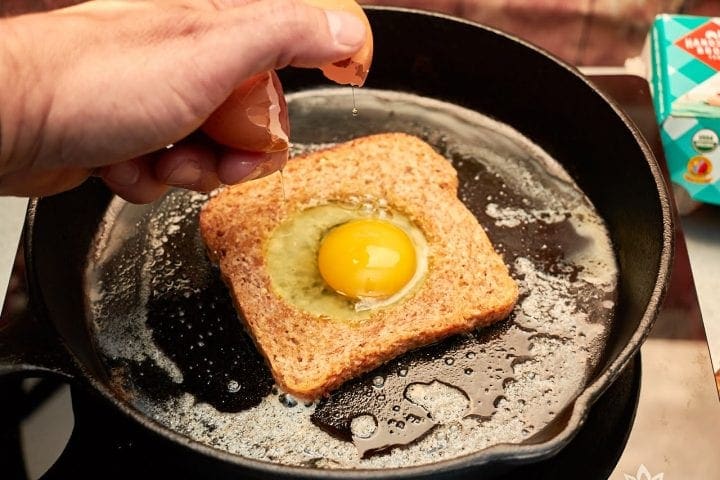 Eggs in a Basket Recipe | Made Healthier with Handsome Brook Farm Eggs and Ezekiel Bread