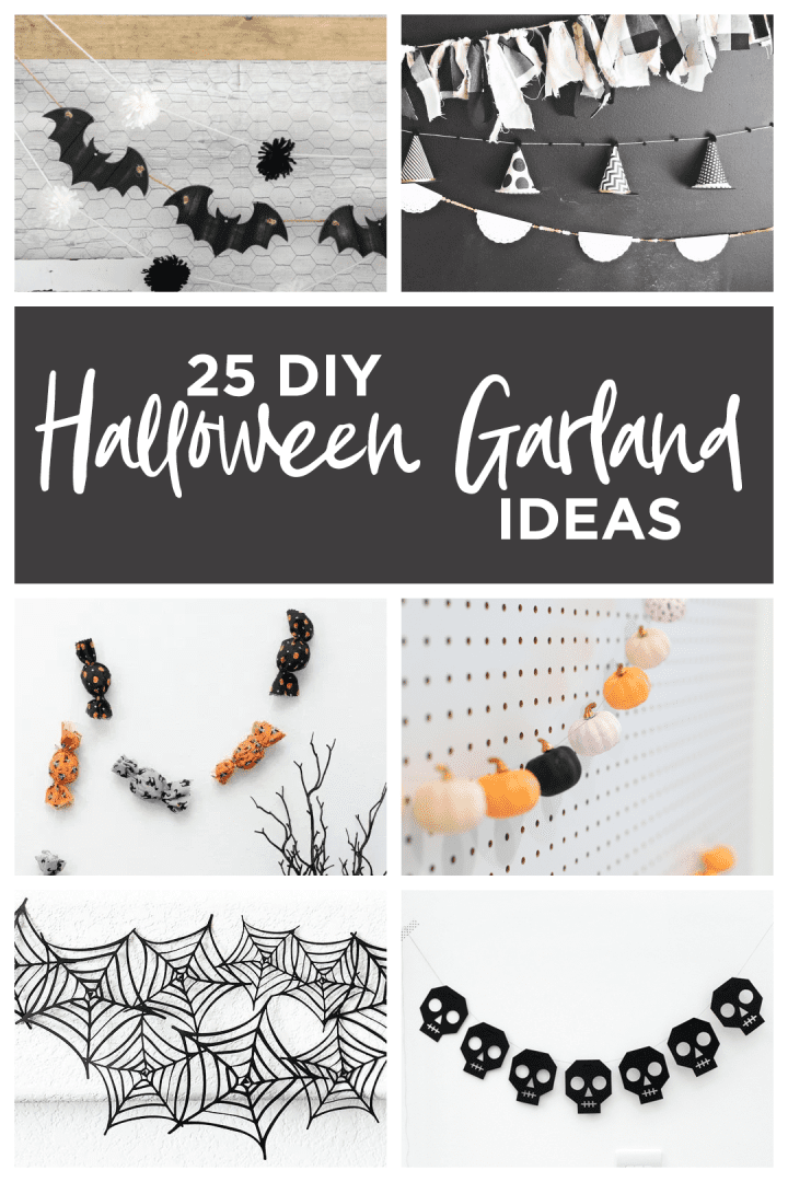 25 DIY Halloween Garland Ideas Spooky Skulls Pumpkins