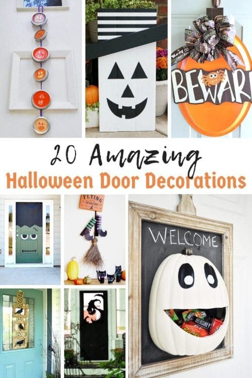 20 Halloween Door Decor Ideas Spider Bats Pumpkins