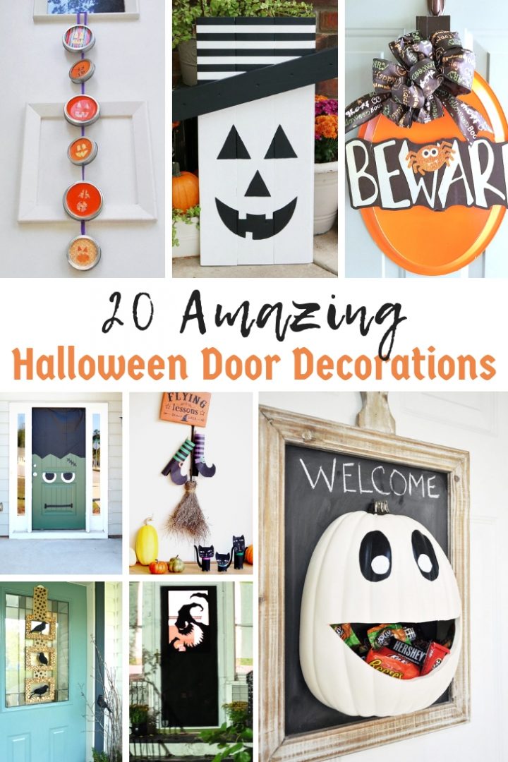 20 Halloween Door Decor Ideas Spider Bats Pumpkins 20 Halloween Door Decor Ideas Spider Bats Pumpkins