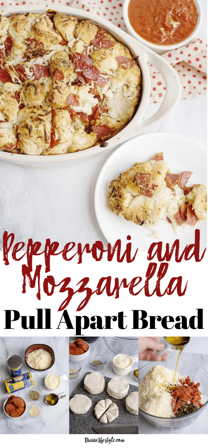 Pepperoni and Mozzarella Pull Apart Bread Recipe