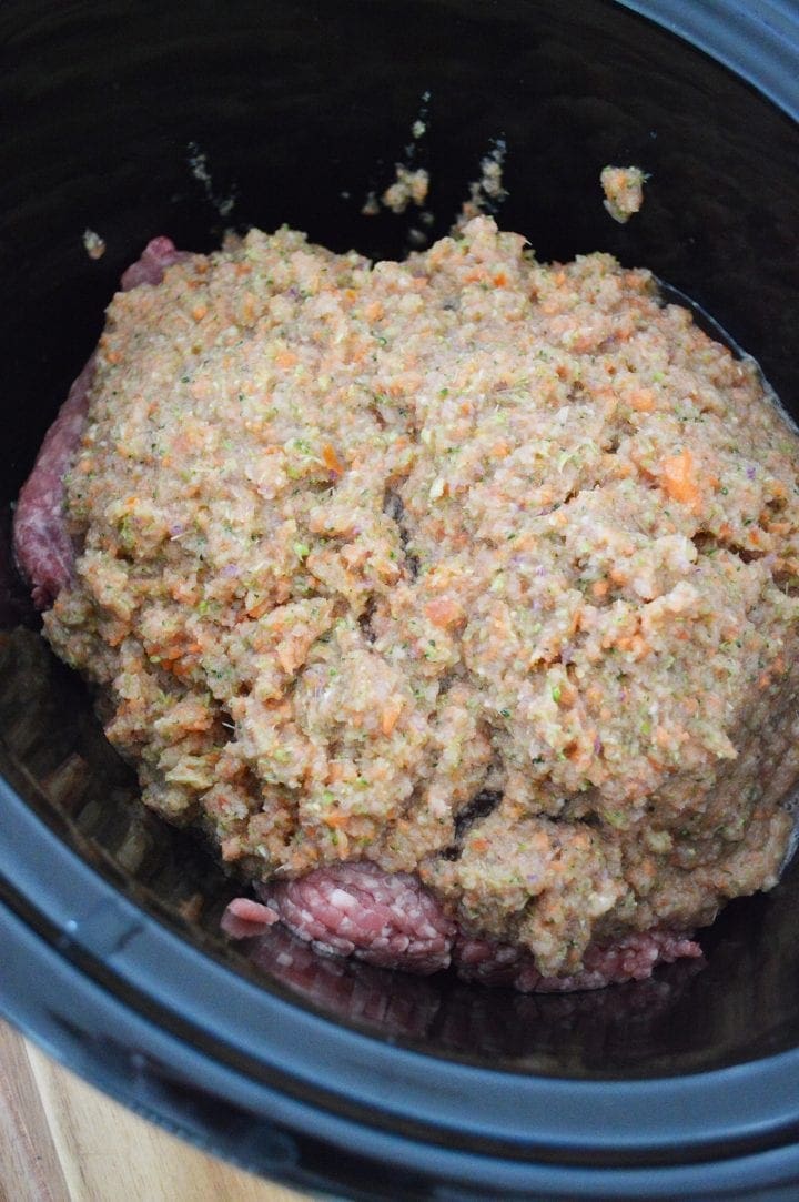 mixed meat in crockpot