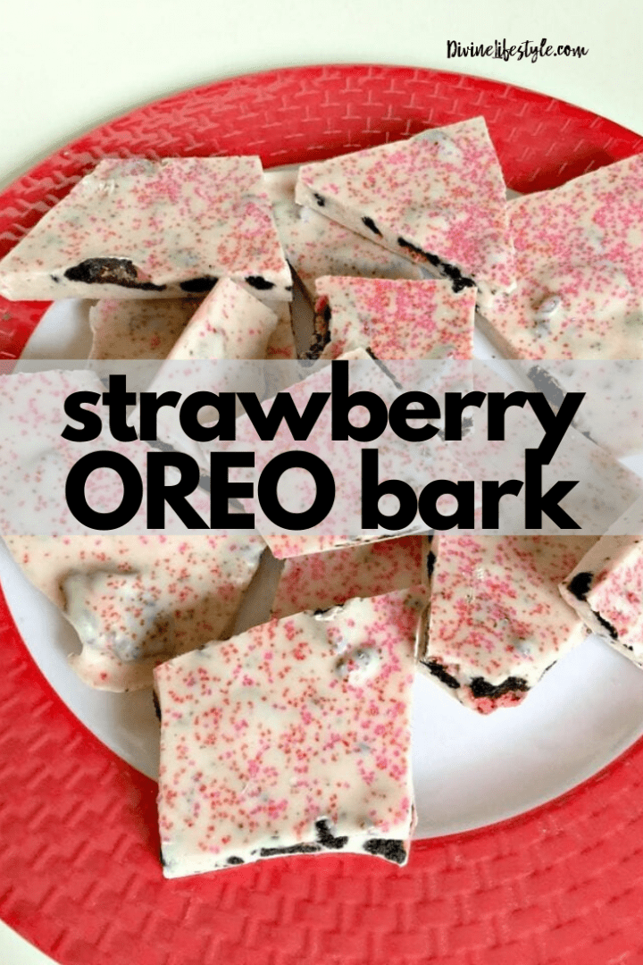 Valentine's Day Strawberry OREO Bark