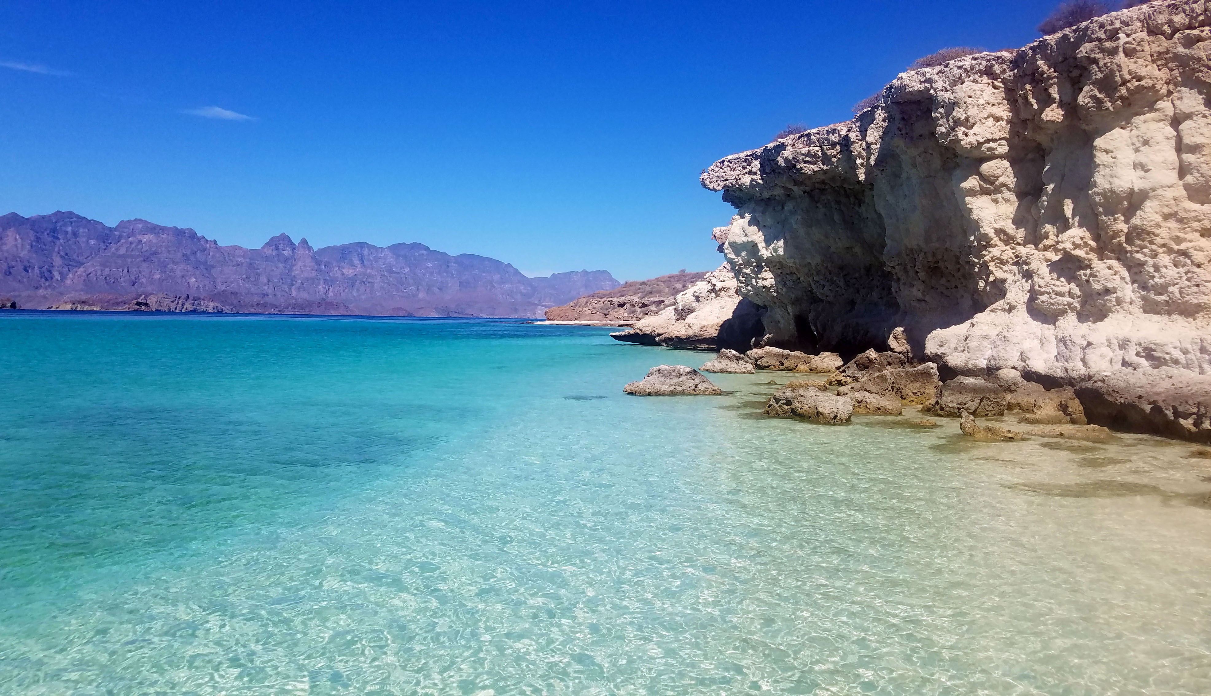 The beautiful clear water around the Islands of Loreto