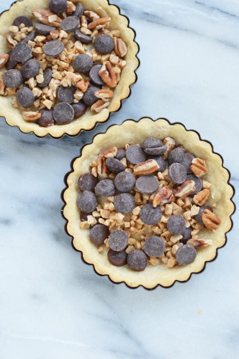 Toffee Pecan Shortbread Tarts Dessert Recipe Chocolate