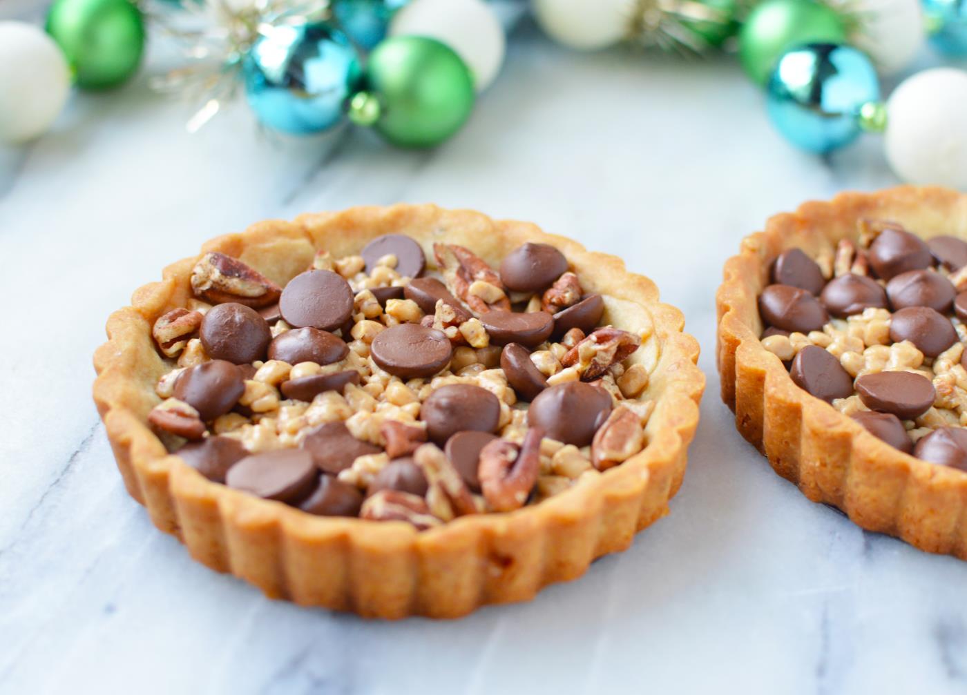 Toffee Pecan Shortbread Cookies Tarts Dessert Recipe Chocolate