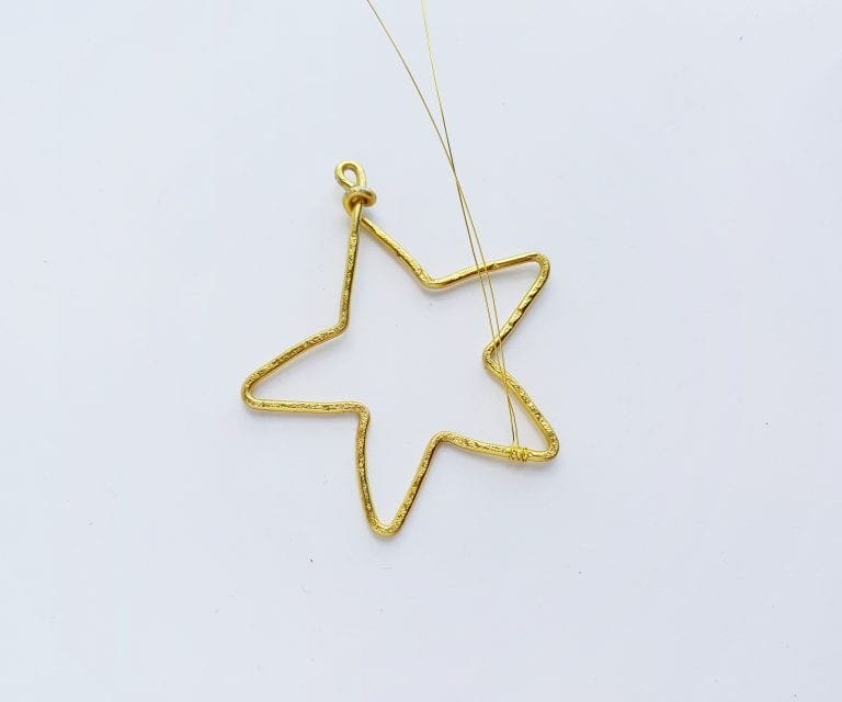 DIY Beaded Wire Star Christmas Ornament Christmas