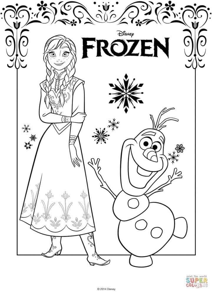 Download Disney FROZEN Printables Coloring Pages Activity Sheets