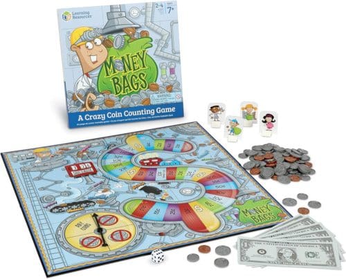 Learning Resources Money Bags Coin Value Game Ages + Fun Games for Kids Develops Math Skills and Recognition Educational Play Kids For to Players