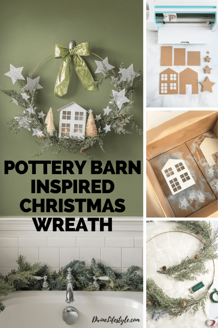 DIY Pottery Barn Inspired Metal Christmas Wreath