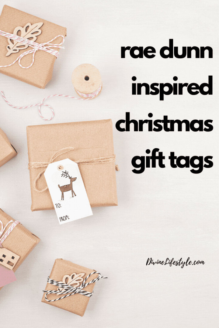 Printable Rae Dunn Inspired Christmas Gift Tags
