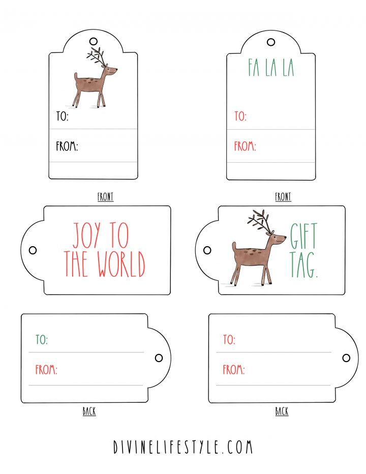 Printable Rae Dunn Inspired Christmas Gift Tags Holiday DIY