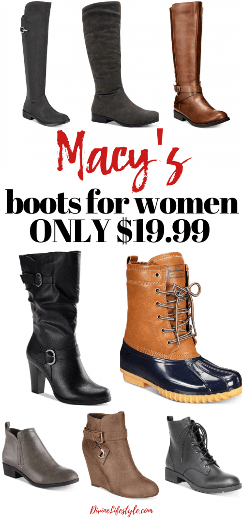 Women's Boots at Macy's for 19.99 Black Friday Style Deal