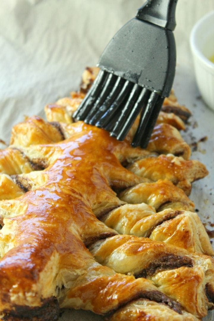 Churro Nutella Puff Pastry Christmas Tree