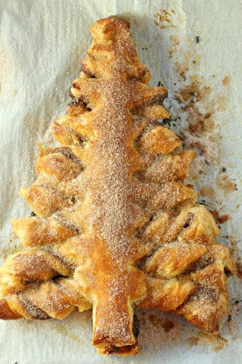 Nutella Puff Pastry Christmas Tree Holiday Dessert