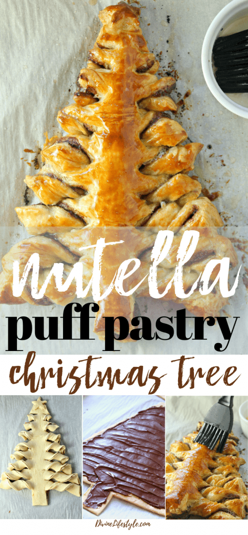 Nutella Puff Pastry Christmas Tree Holiday Dessert