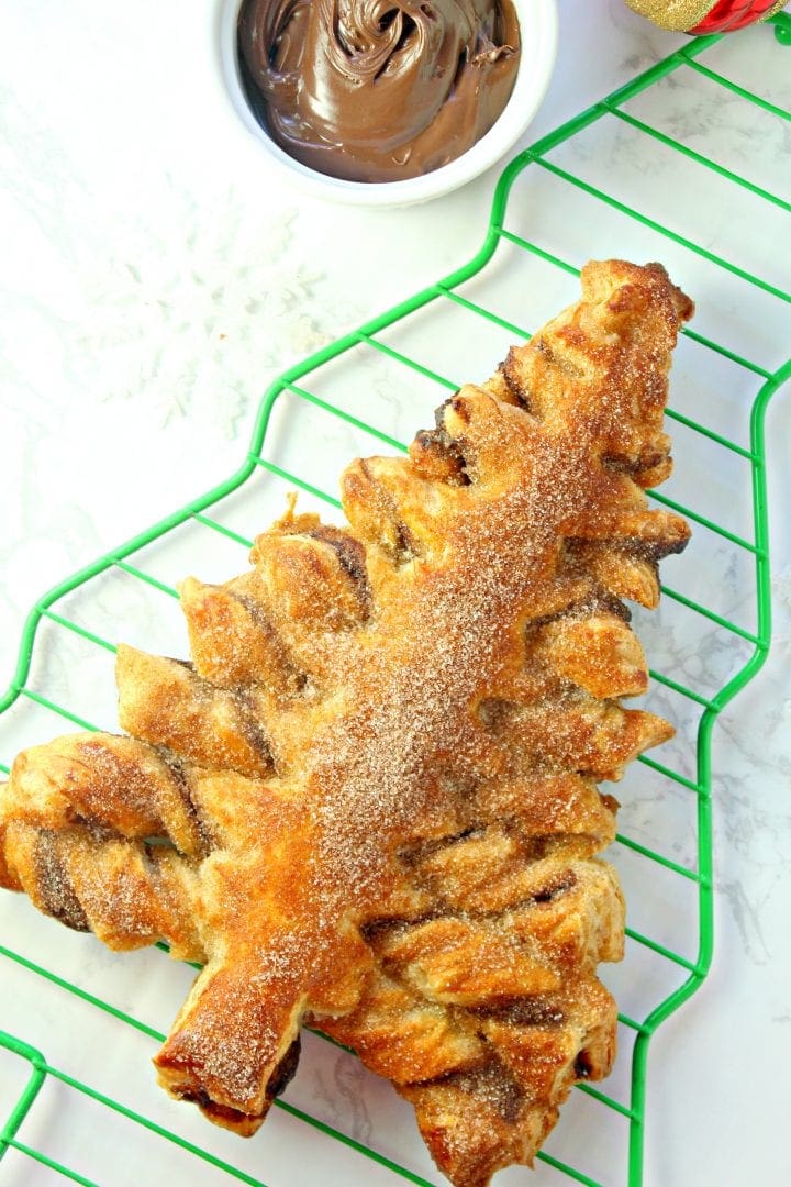 Churro Nutella Puff Pastry Christmas Tree