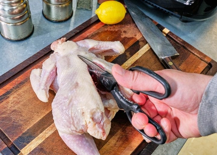 Best Air Fryer Whole Chicken Spatchcock Style - Step 1