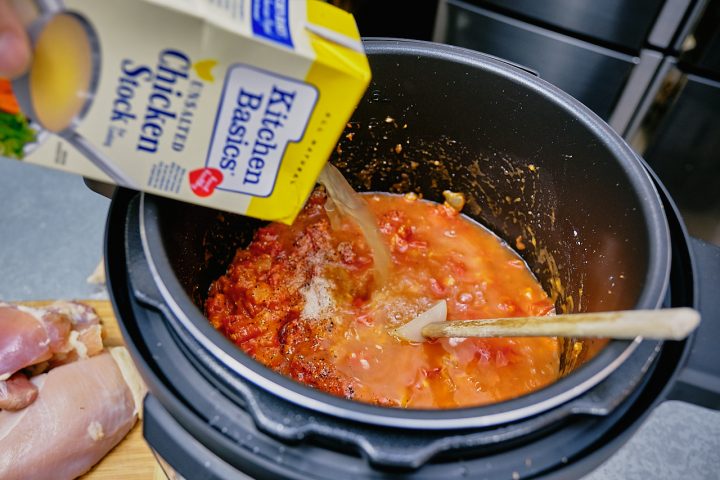 Instant Pot Chicken Tortellini Soup Step 4
