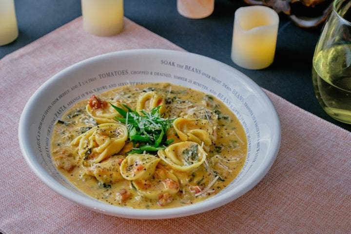 Instant Pot Chicken Tortellini Soup Plated 1