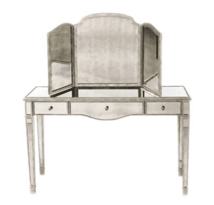 LILLIAN AUGUST Rosalyn Vanity & Dressing Mirror, Silver