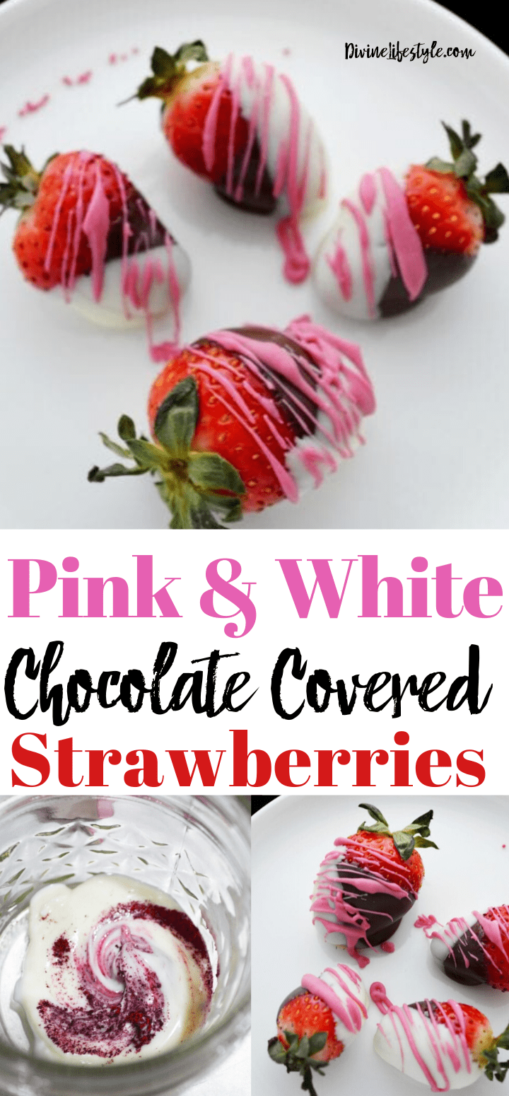 Pink and White Chocolate Covered Strawberries